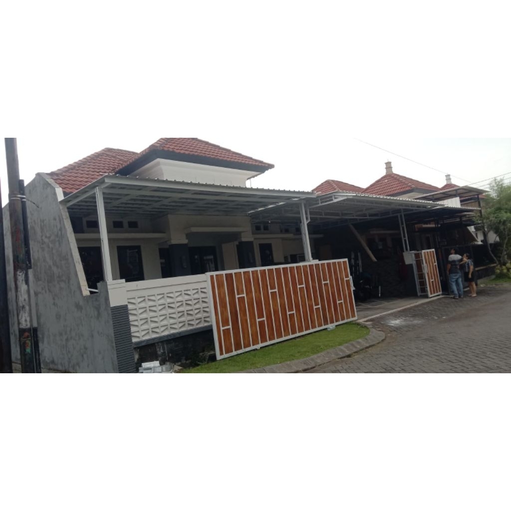 Pemasangan Kanopi Galvalum Baja Ringan Atap Spandek