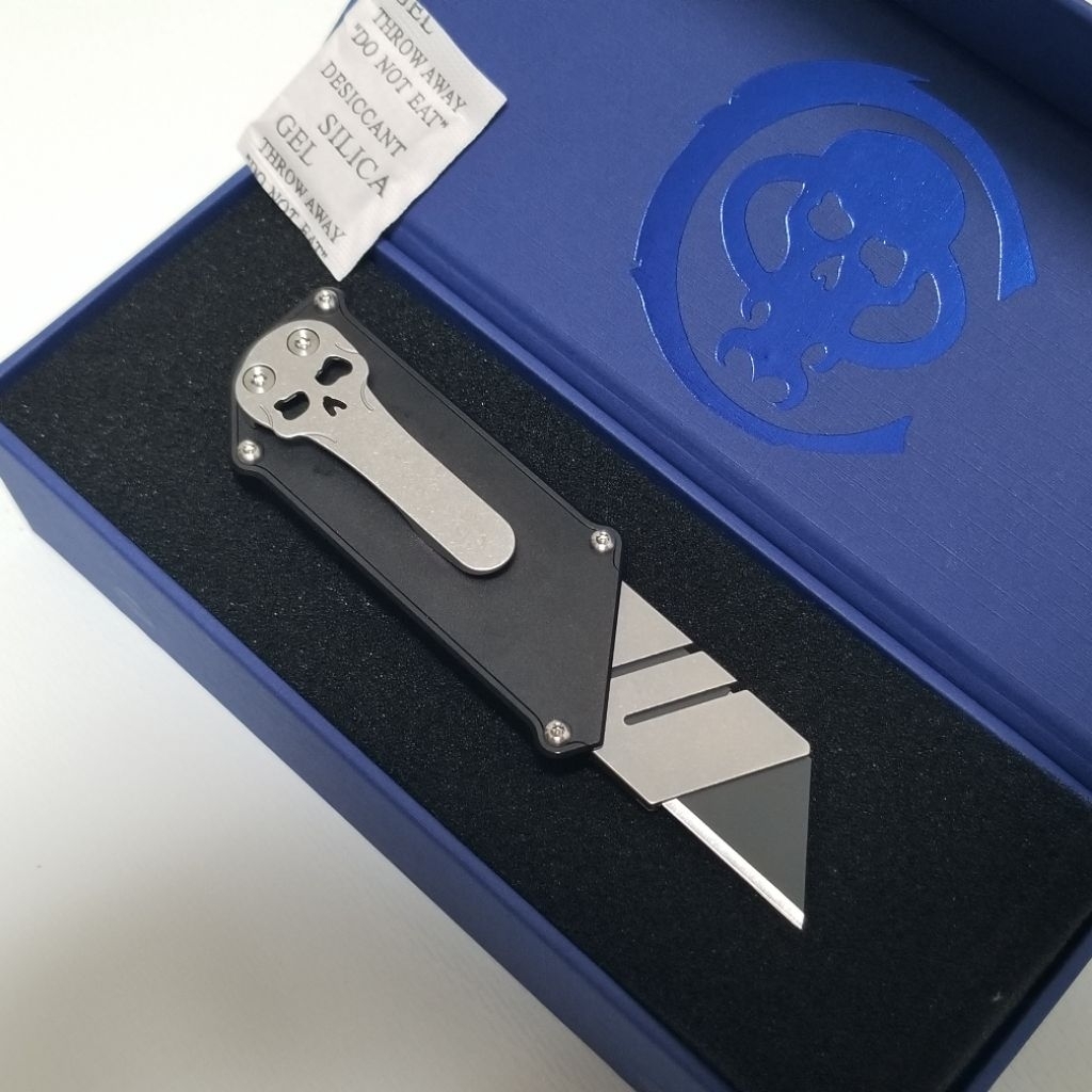 Chaves Ultramar blue label CHUB Slipper manual OTF Handy Utility Blade Knife knives cutter