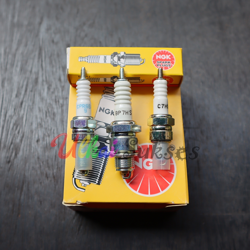 Busi Motor NGK Seri Kode C7HSA Pendek CPR6EA-9 Panjang BP7HS 2 Tak 1Pcs