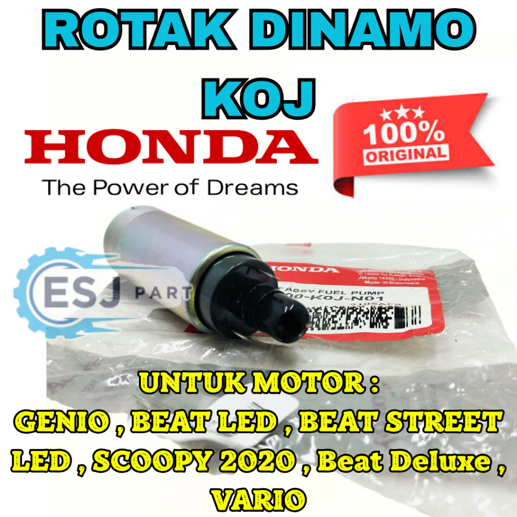 DINAMO/ROTAK KOJ ASLI ORIGINAL AHM HONDA GENIO/BEAT-STREET LED/SCOOPY2020 INJEKSI FUEL PUMP ORIGINAL