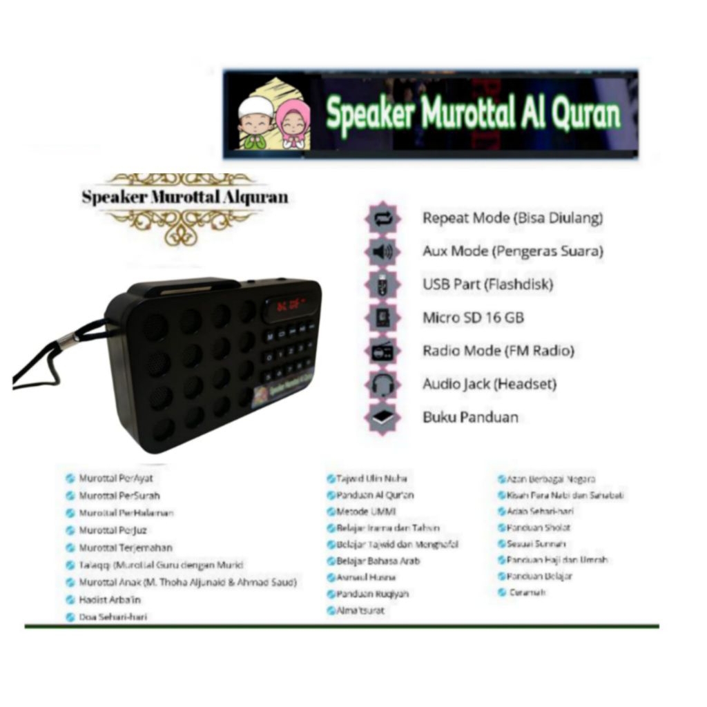 terbaru pocket solar speaker audio murottal MP3 portable wireless recharge bluetooth FM radio mini m