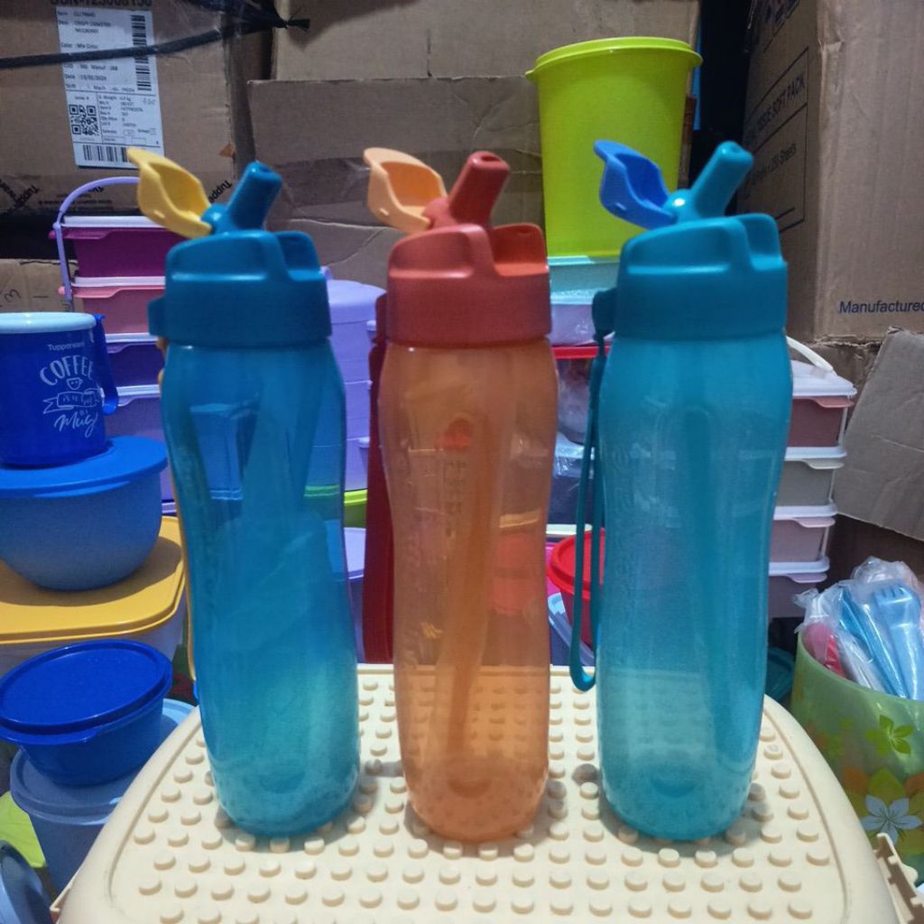 Botol Eco straw 750 ml Tupperware.