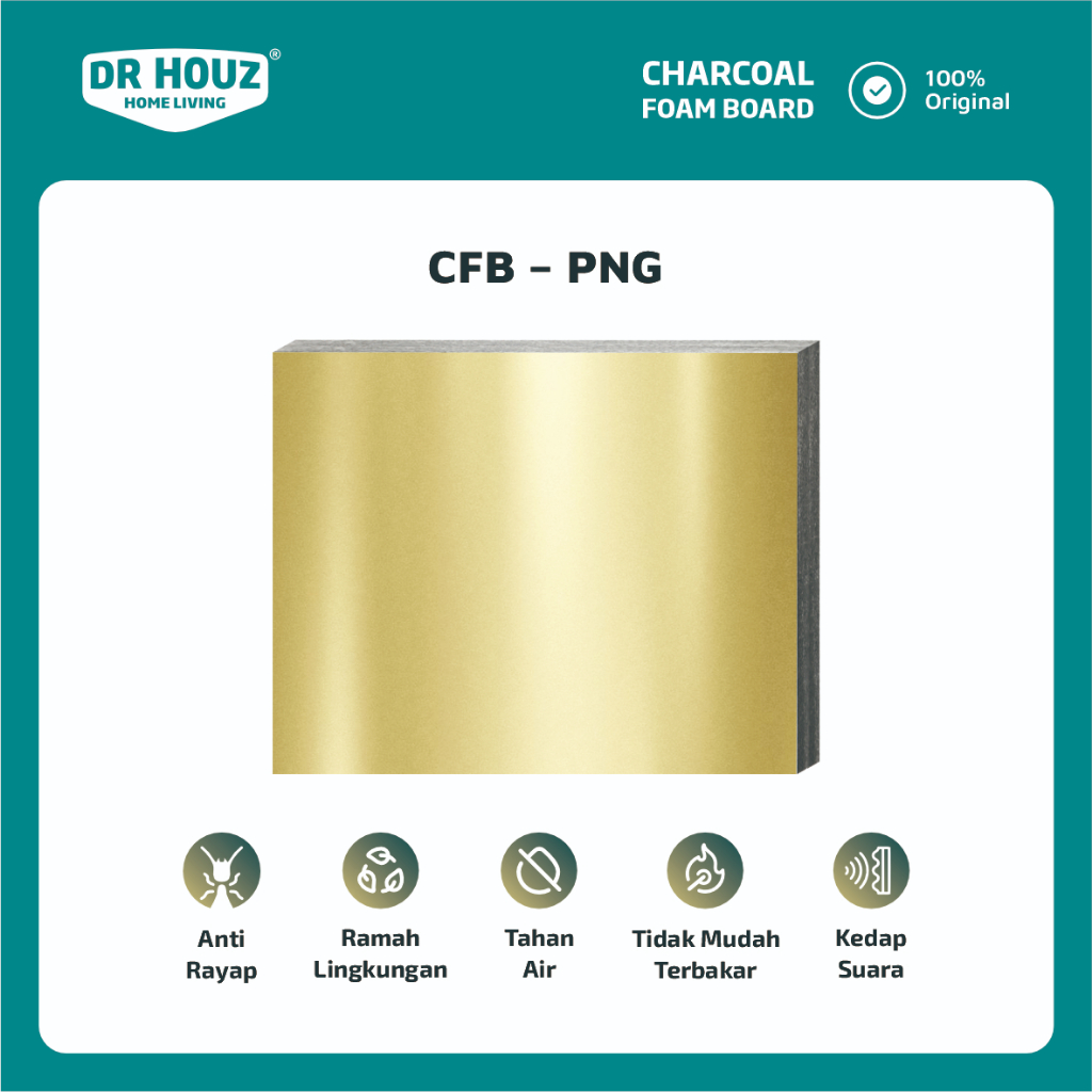 DR.HOUZ - Charcoal Foam Board - CFB PNG Mirror (Wall Board)