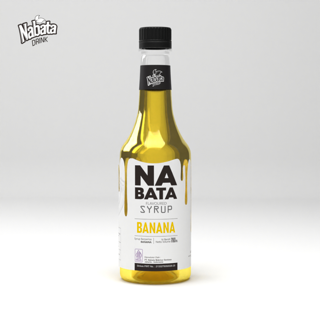 

Syrup Banana Premium 750ml Sirup Pisang Nabata Manis Creamy Untuk Campuran Susu Dan Kopi