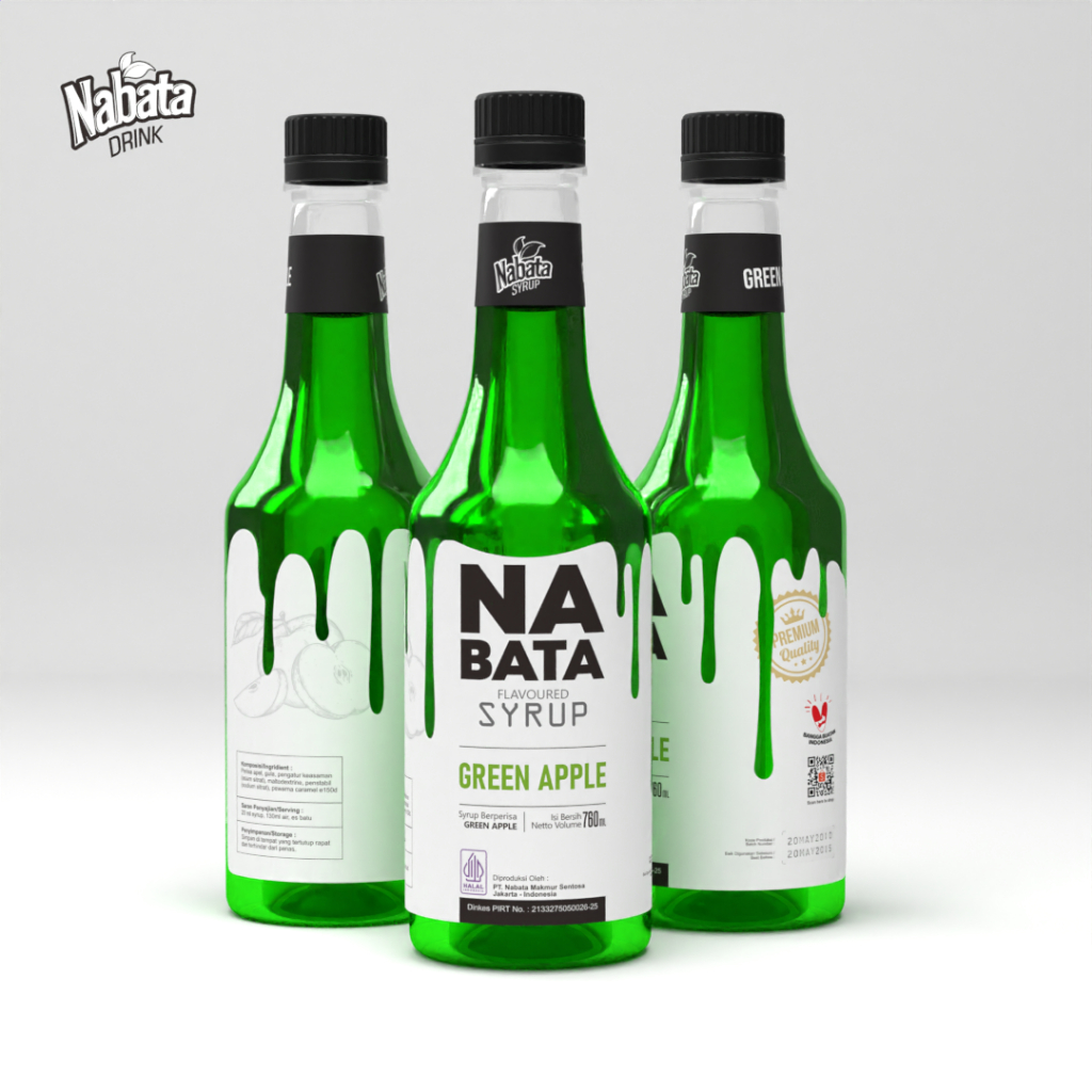 

Sirup Green Apple Premium 760ml Nabata Drink - Green Apple Syrup Cafe Hotel Restauran