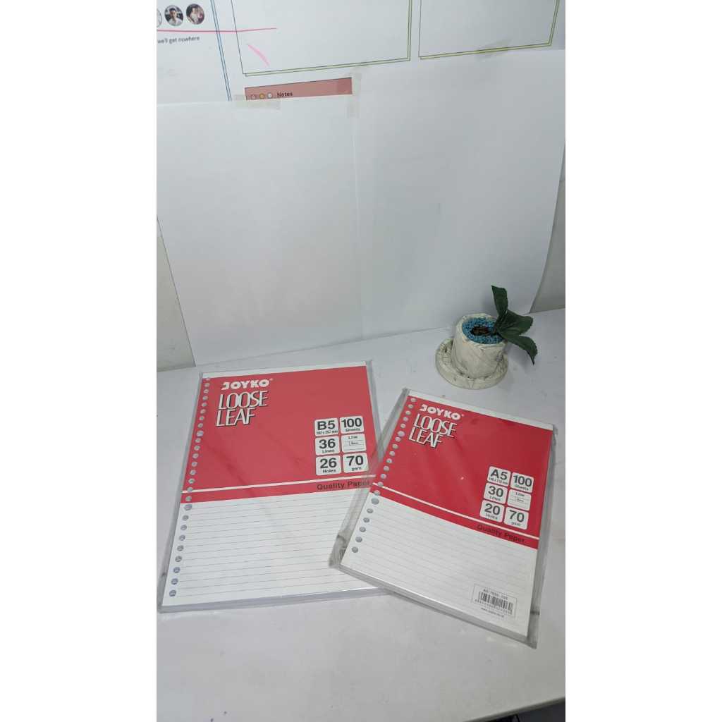 

Joyko Loose Leaf B5 A5 100 / Kertas Binder 100