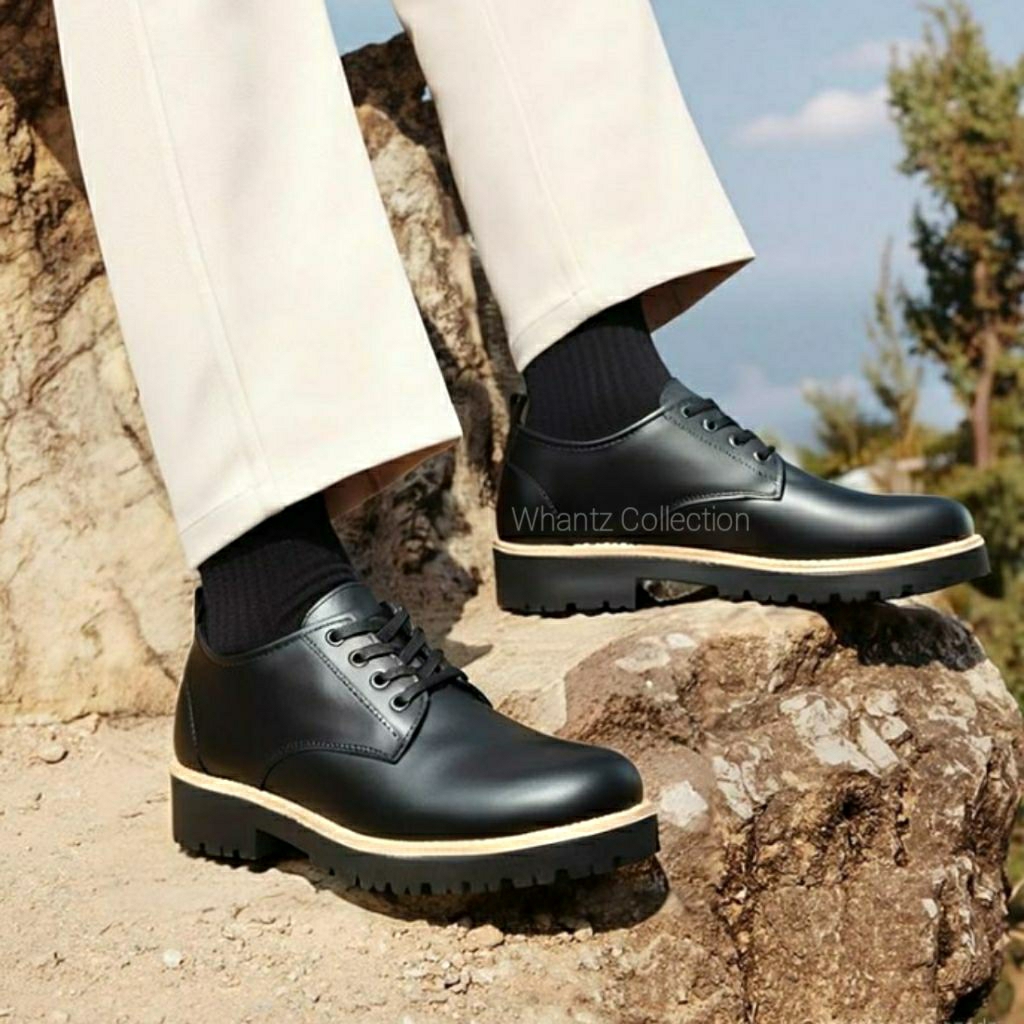LEGIONE - sersan black sepatu pria kulit asli low boot oxford | sepatu boot pendek pria | sepatu out