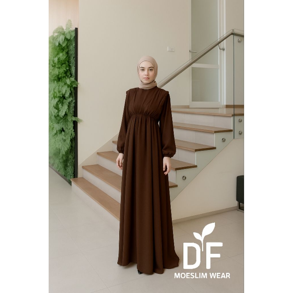 gamis polos wanita muslimah simple elegan