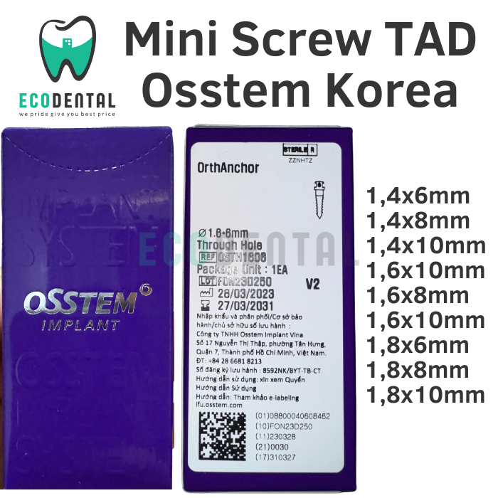 Osstem Mini Screw TAD Orthodontic OrtAnchor Korea