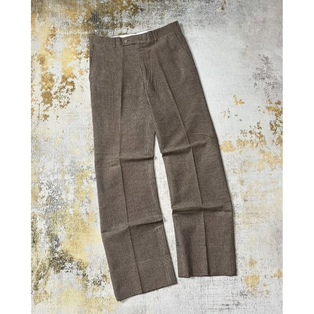 Japan Heavyweight Wool Textured Flared Pants