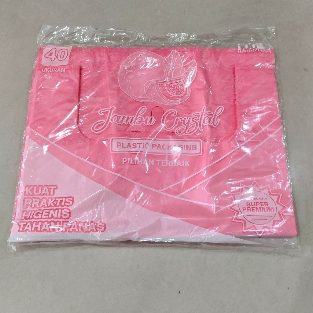 Kantong Kresek JAMBU CRYSTAL 40 Tebal / Kantong Plastik Besar JAMBU CRYSTAL 40/Plastik Sampah/Kresek