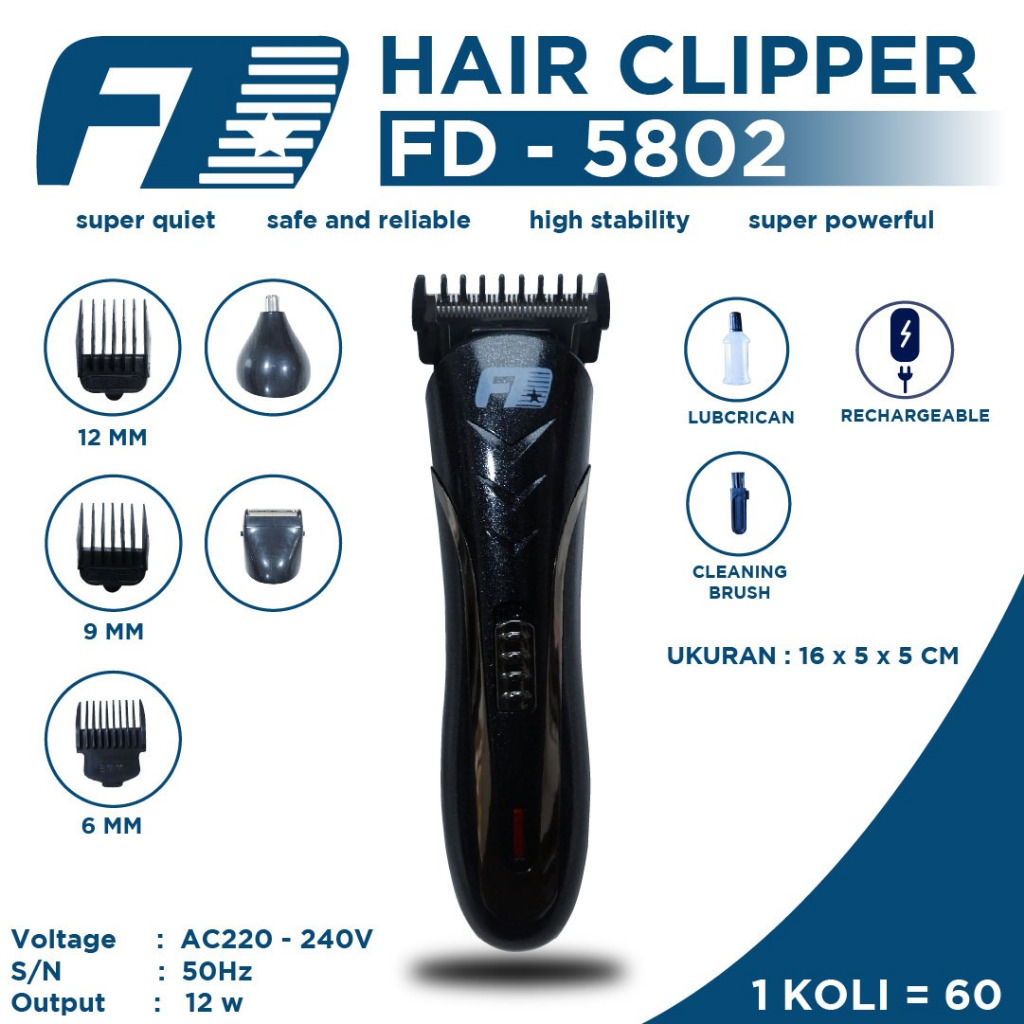 Hair Clipper / Alat Cukur Rambut FD 5802