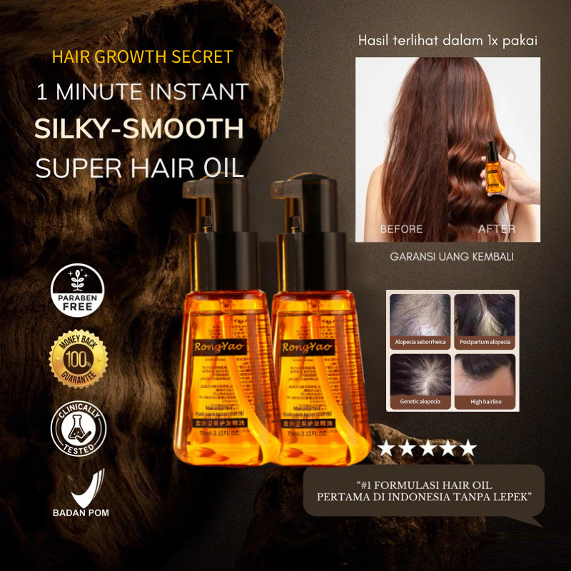 Rosemary Oil & Carrier Oil Hair Growth 70 ml Haircare Minyak Perawatan Rambut Rontok Penumbuh Rambut