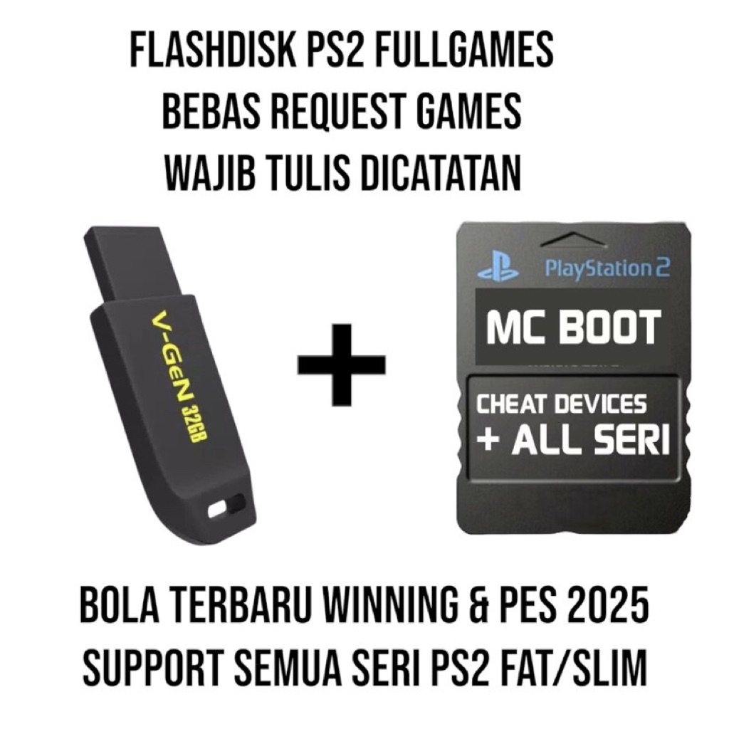 roseidstore FLASHDISK PS2 SEPAKET MCBOOT