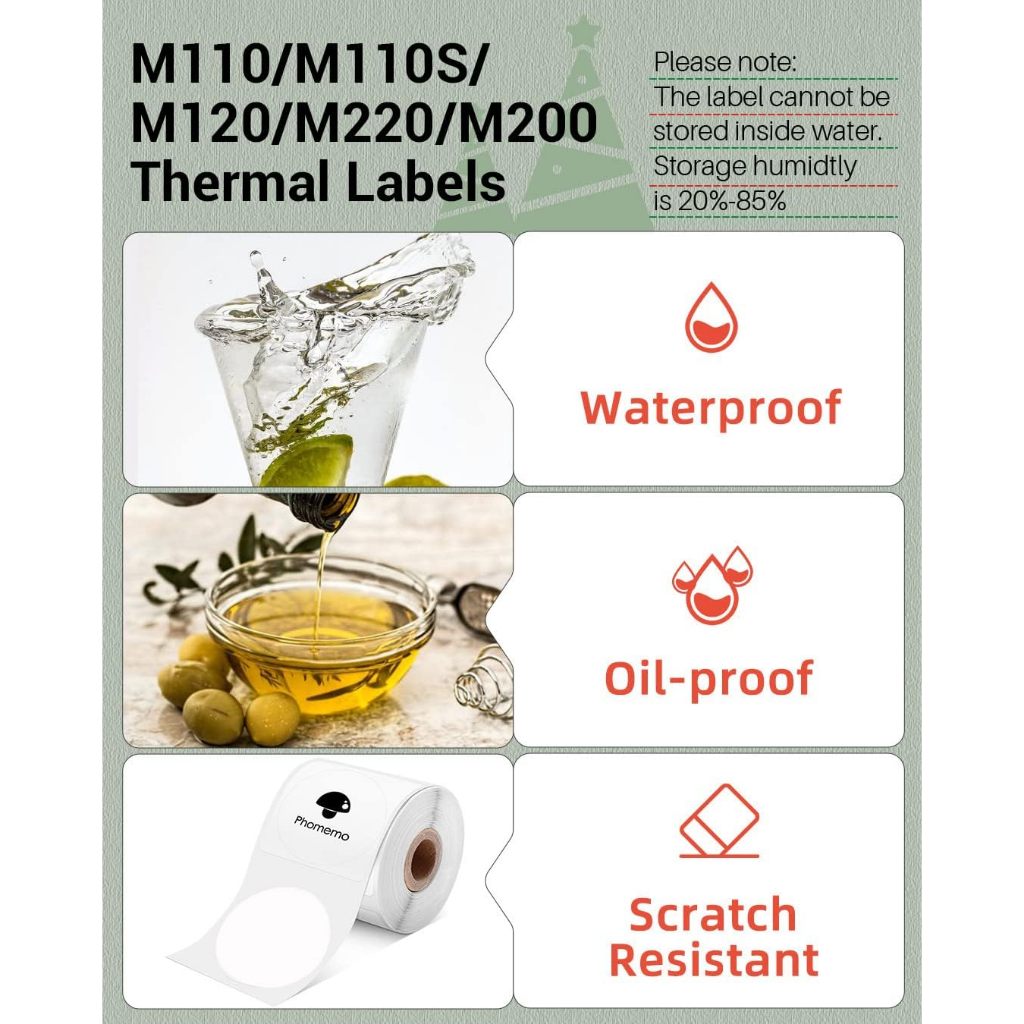 

Ay00! NIIMBOT D11/D110/D101 Kertas Label Putih Thermal Stiker, Stiker Nama, Kertas Label Harga Putih