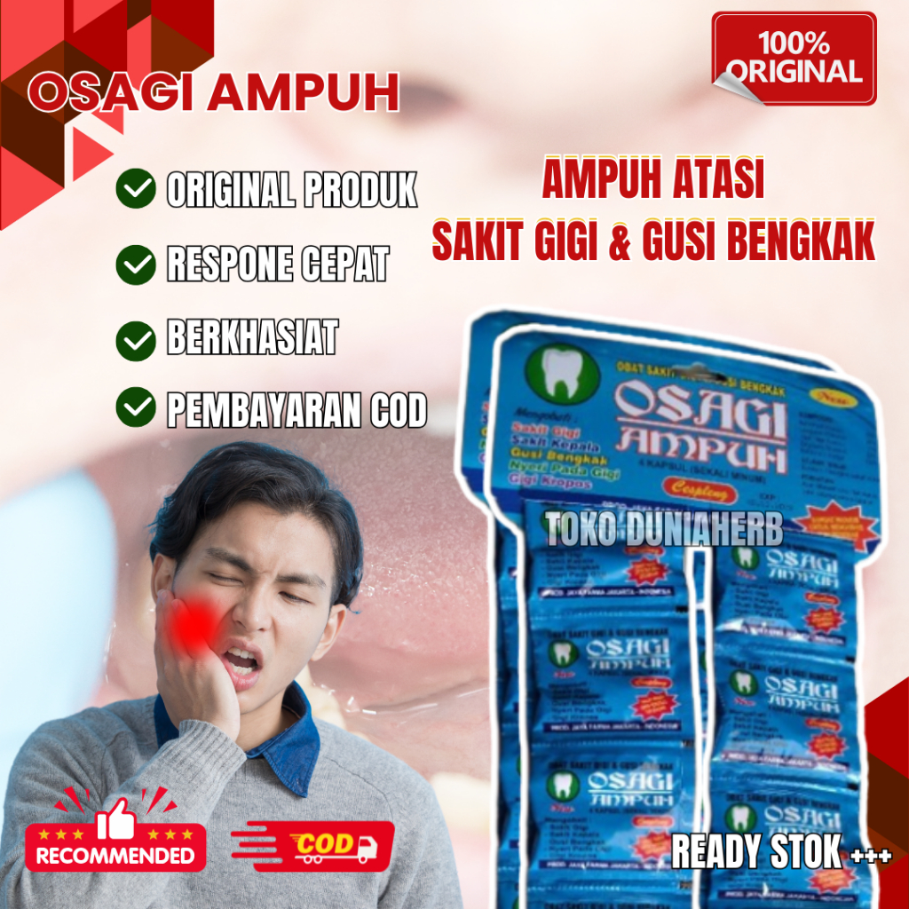 

OSAGI (BIRU MUDA) ORIGINAL KAPSUL OBAT SAKIT GIGI