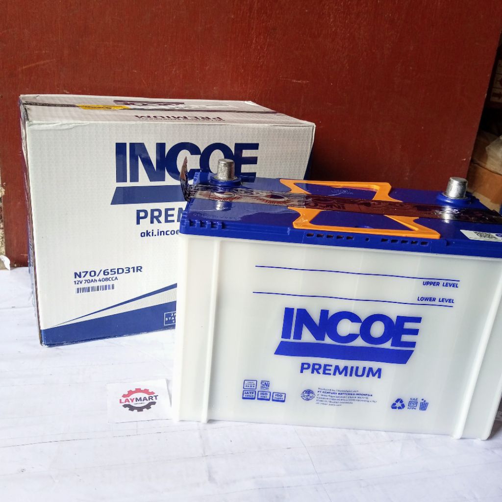 ACCU MOBIL INCOE PREMIUM N70 Kapasitas Ampere 75Ah, Tegangan 12 V