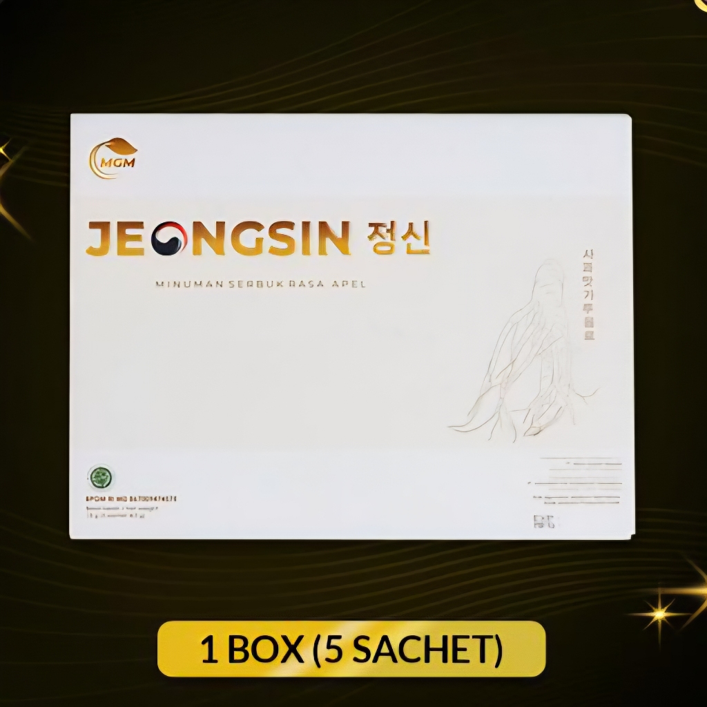 

Jeongsin Suplemen Serbuk Herbal Vitalitas dan Stamina Pria Alami dengan Ginseng Korea Box (isi 5 Sachet)