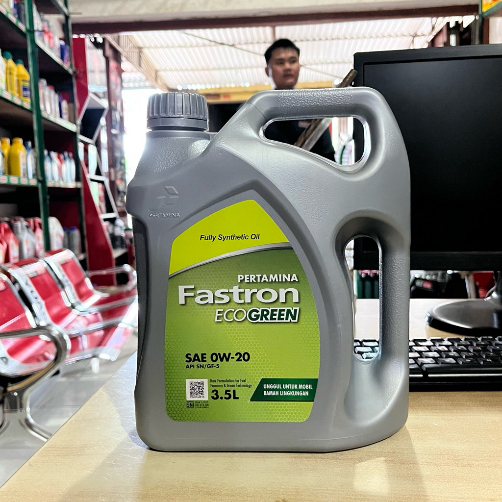 Oli Fastron Eco Green 0W-20 | 3,5 Liter (Oli Mobil LCGC: Agya, Ayla, Sigra, Brio, Karimun Wagon R, C