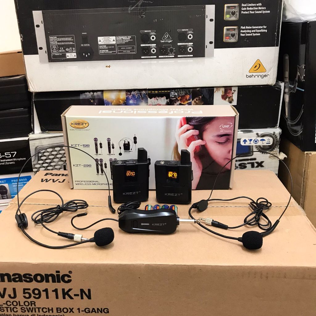 Mic Wireless Headset Krezt 298C Krezt 298 C Mic Bando Original