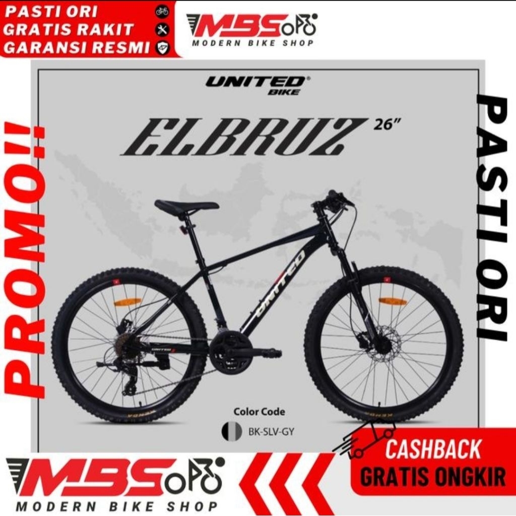 Sepeda Gunung/MTB UNITED Elbruz 26Inch 3X8SPEED
