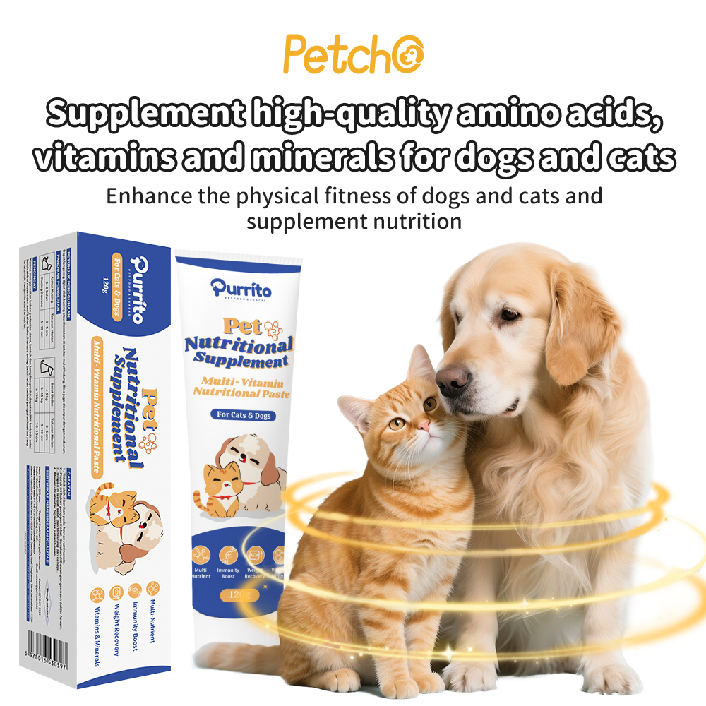 New Petcho Pasta Vitamin Kucing Anjing 120g Malt Anti Hairball dan Multivitamin Suplemen Kucing