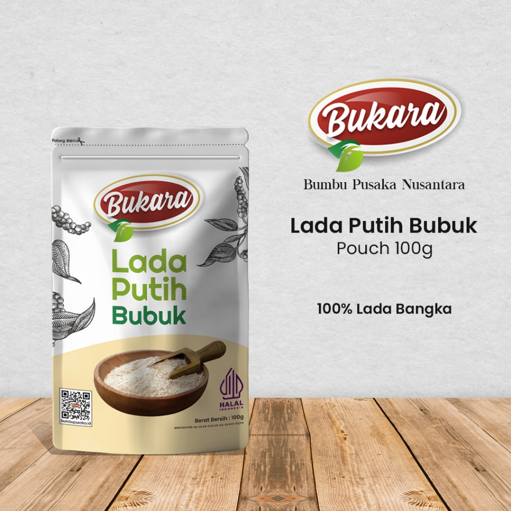 

Lada Putih Bubuk Merica Bangka Super Aroma Premium 100 gram Bukara Bumbu Dapur Rempah Organik Pedas