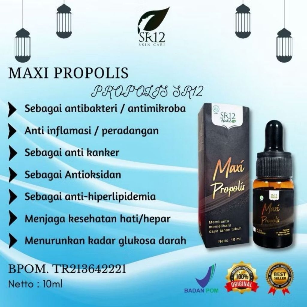 

￼Maxi Propolis SR12 Menjaga & Meningkatkan Daya Tahan Tubuh Termurah