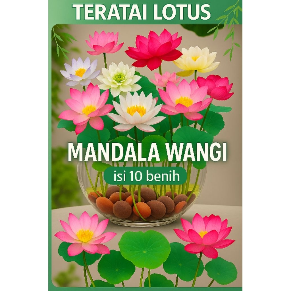 Biji Bunga Teratai Lotus Utpala Nymphaea stellata 10 biji