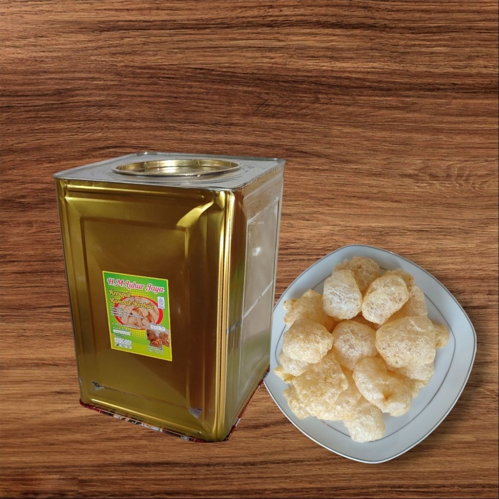 

Kerupuk rambak kulit kerbau varian kaleng