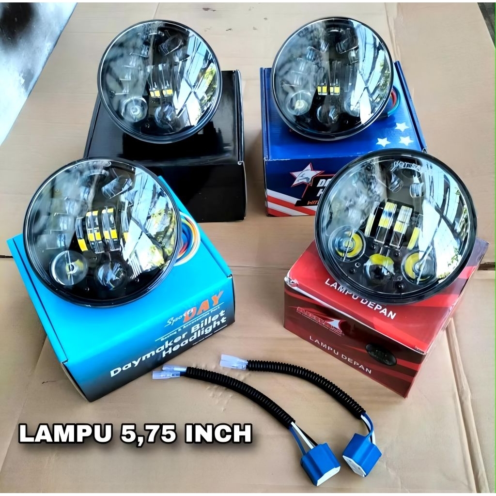Lampu Head Lamp Daymaker 5.75 INCH LED/BILED 16 LED CB GL MEGAPRO TIGER RX KING