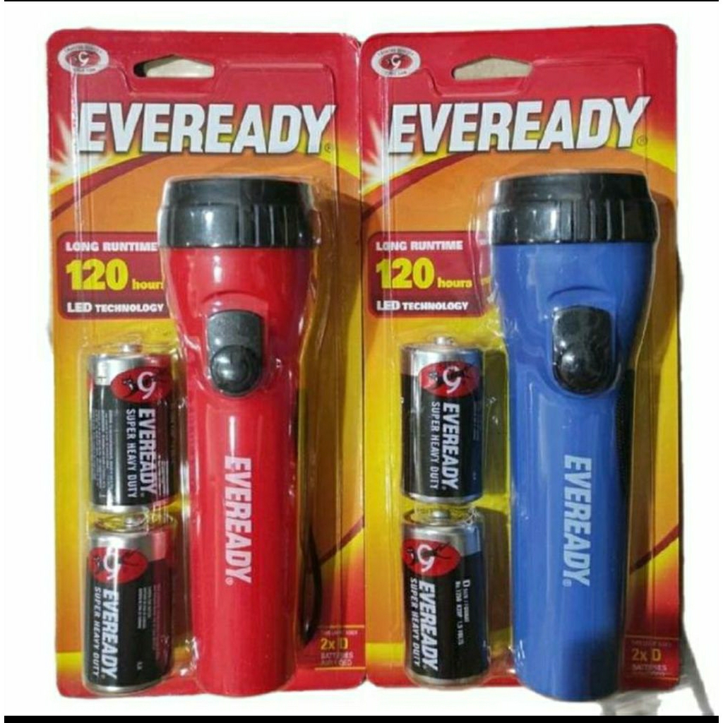 Senter LED Besar Eveready + Baterai Size D