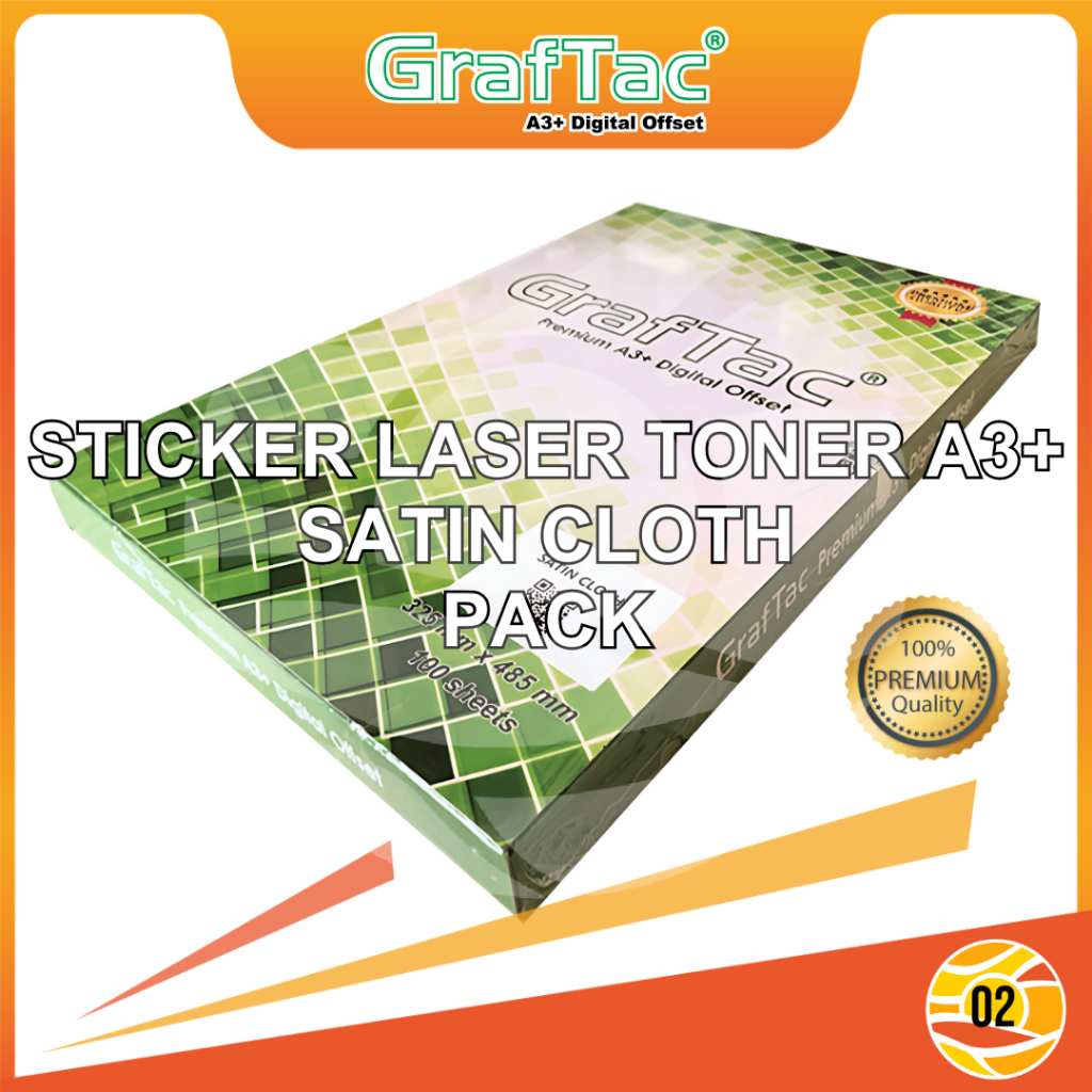 

Graftac Sticker Vinyl Satin Cloth A3+ Stiker Kain Label Fashion - Pack