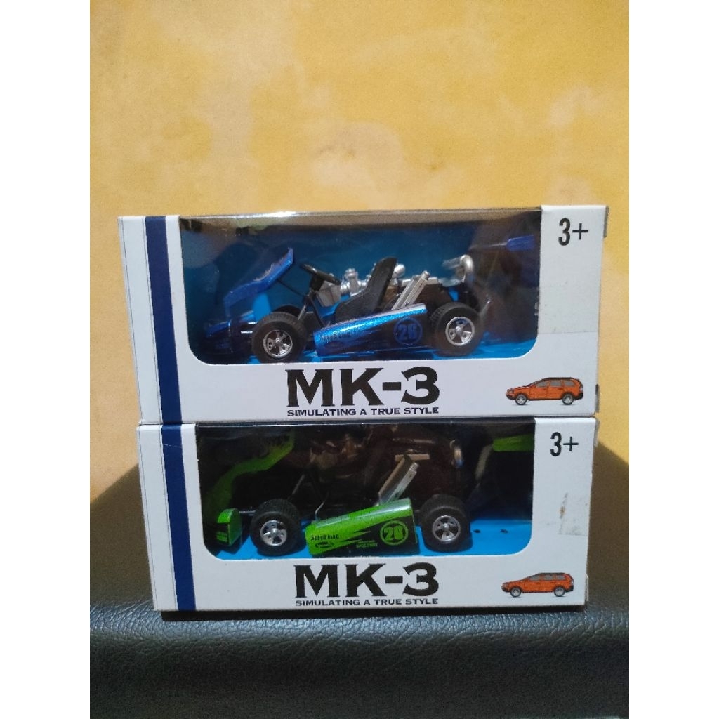 Diecast Metal Gokart Mini Car mainan anak