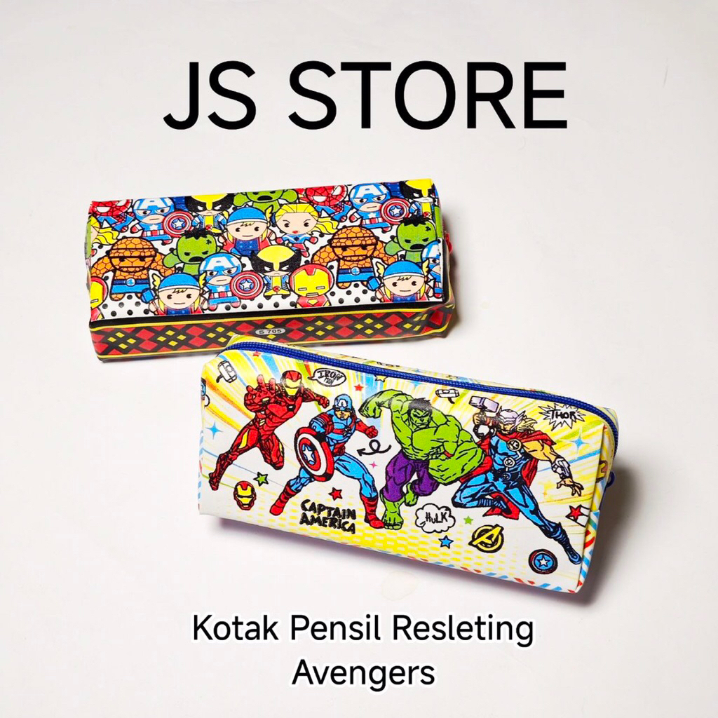 

Tempat kotak pensil dengan resleting Karakter Avengers Superhero