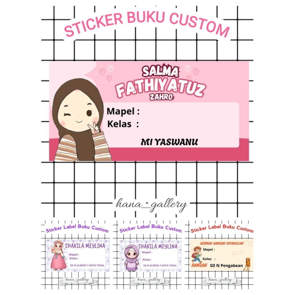 

STICKER LABEL BUKU CUSTOM