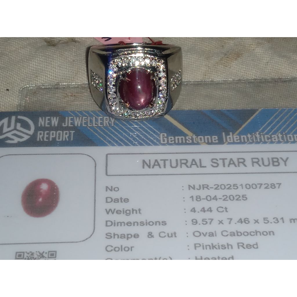 batu Ruby star pedes di pigeon blood memo
