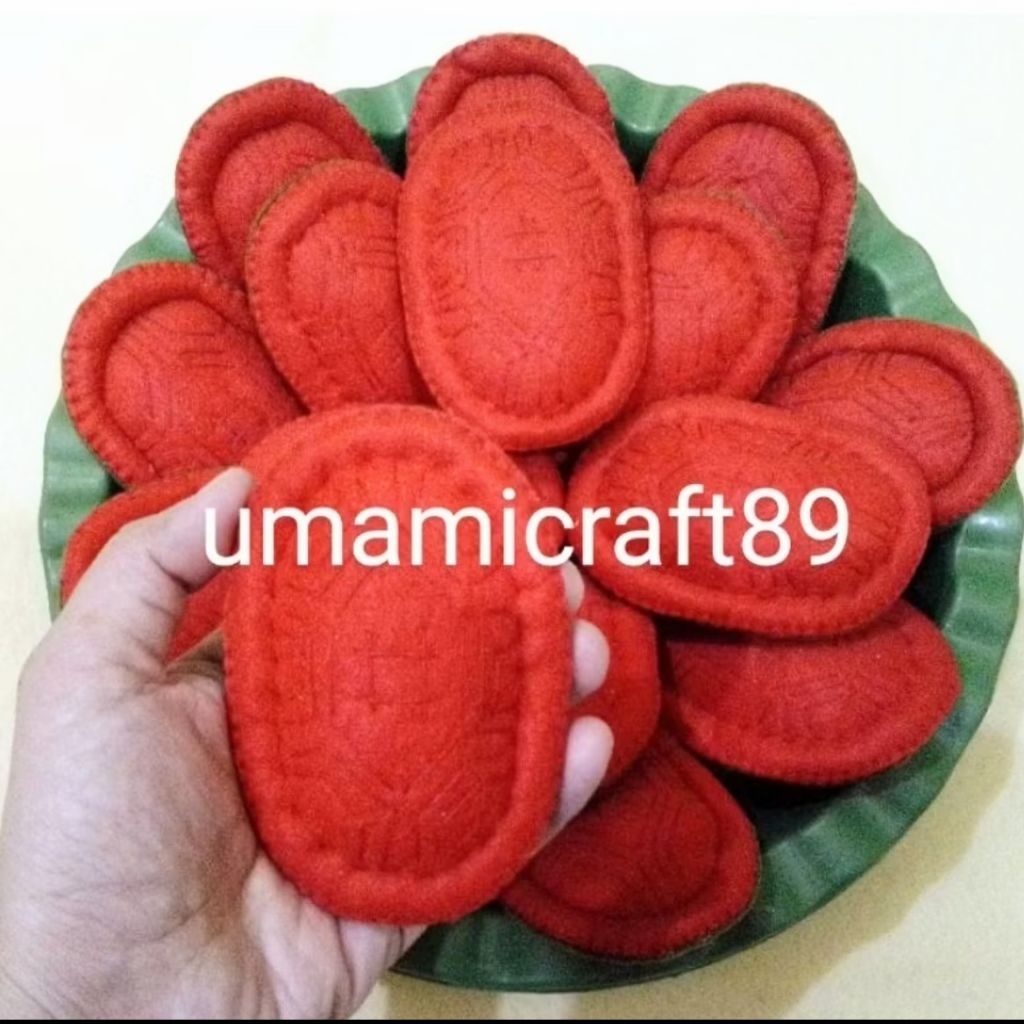 Replika Kue Ku / Mainan flanel Kue Jajanan Pasar / Mainan Edukasi Anak / Mainan masak-masakan