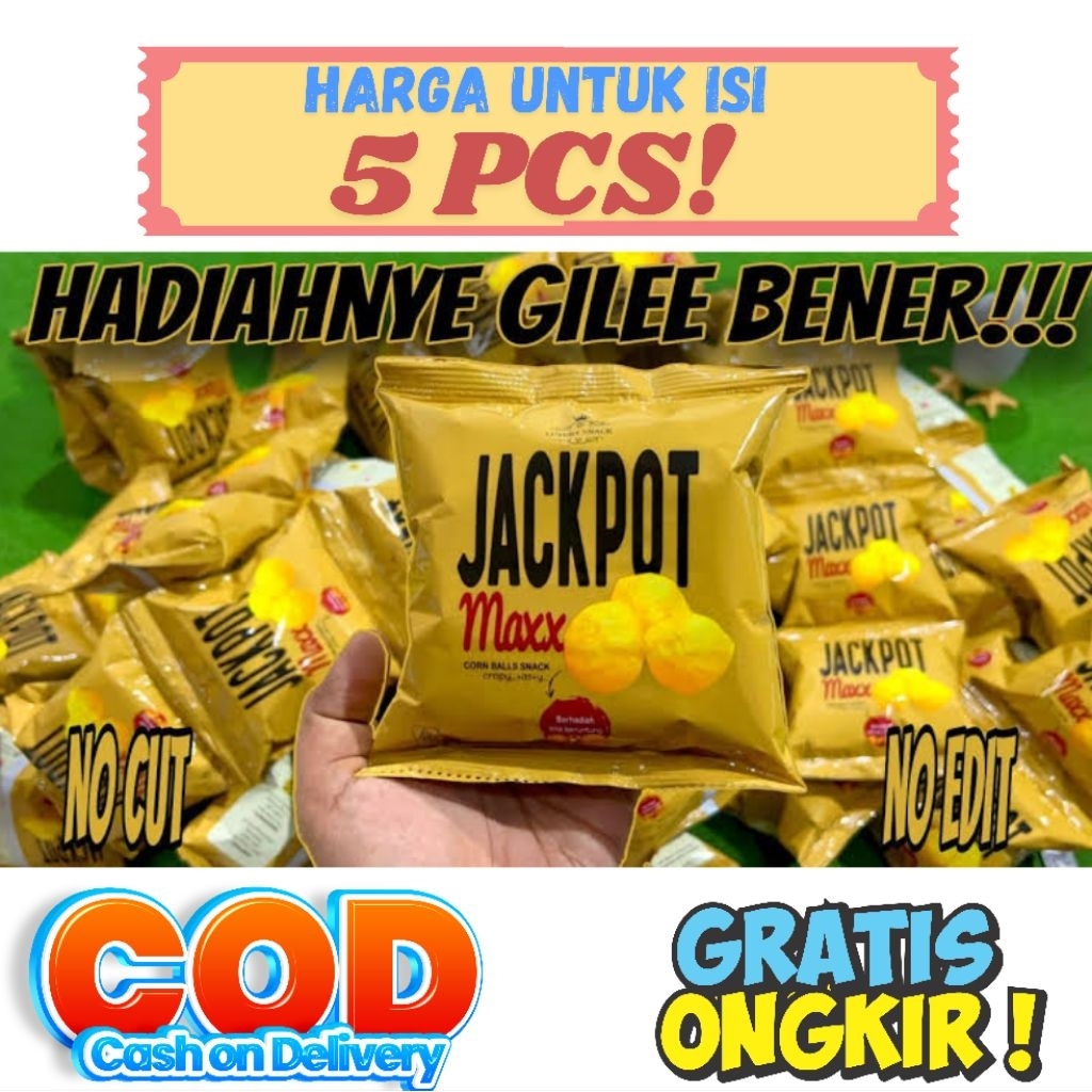 

Ciki jackpot maxx Berhadiah uang tunai ( ISI 5PCS) - Ciki berhadiah
