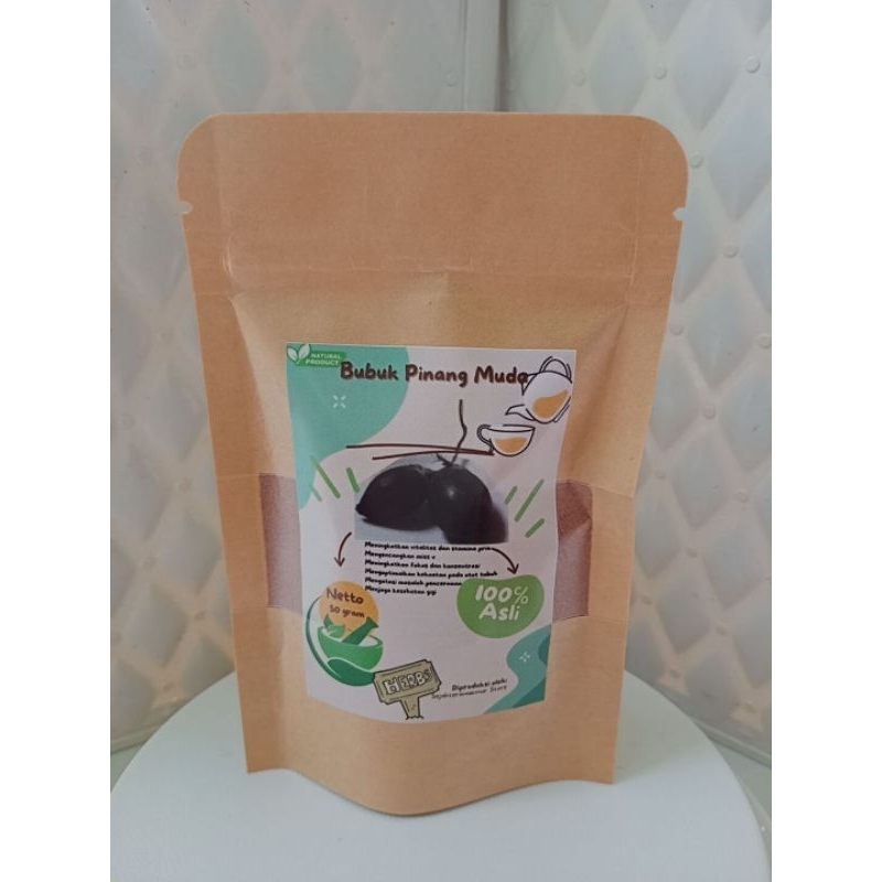

Pinang Muda Bubuk Asli 50 gram
