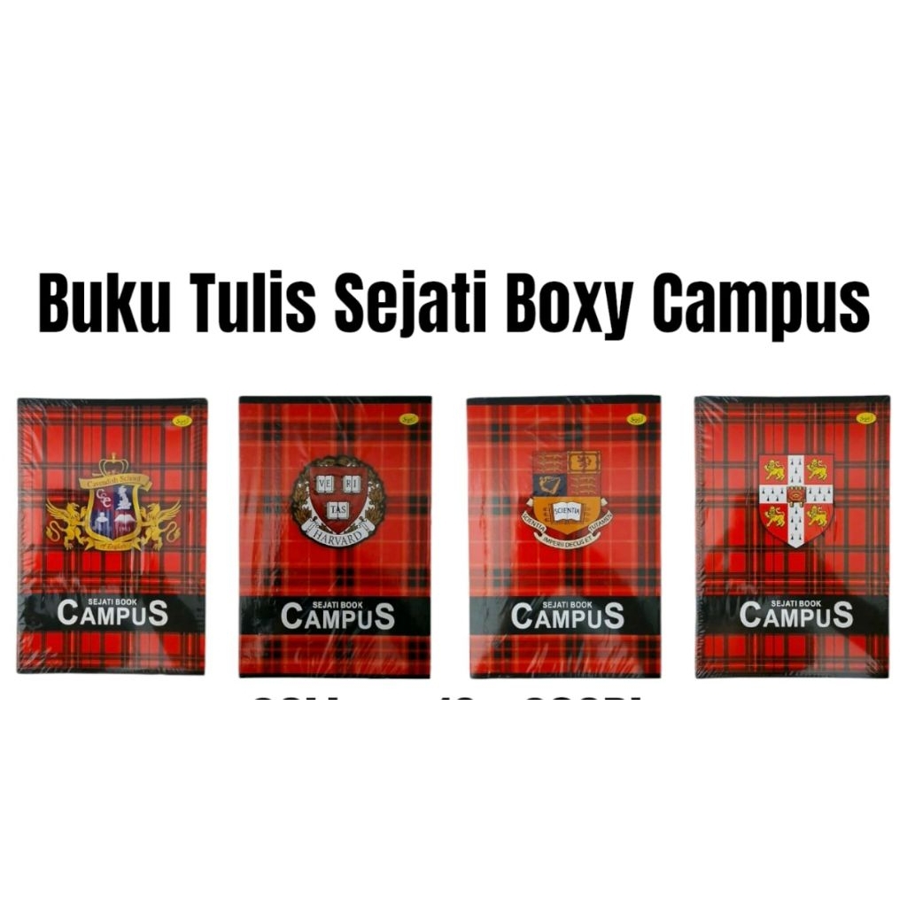 

Buku Tulis SEJATI Boxy 50 lembar Campus / Kraft ( 10pcs )