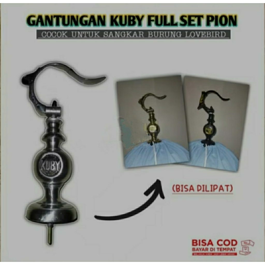 GANTUNGAN KUBY PLUS PION SANGKAR BURUNG LOVEBIRD