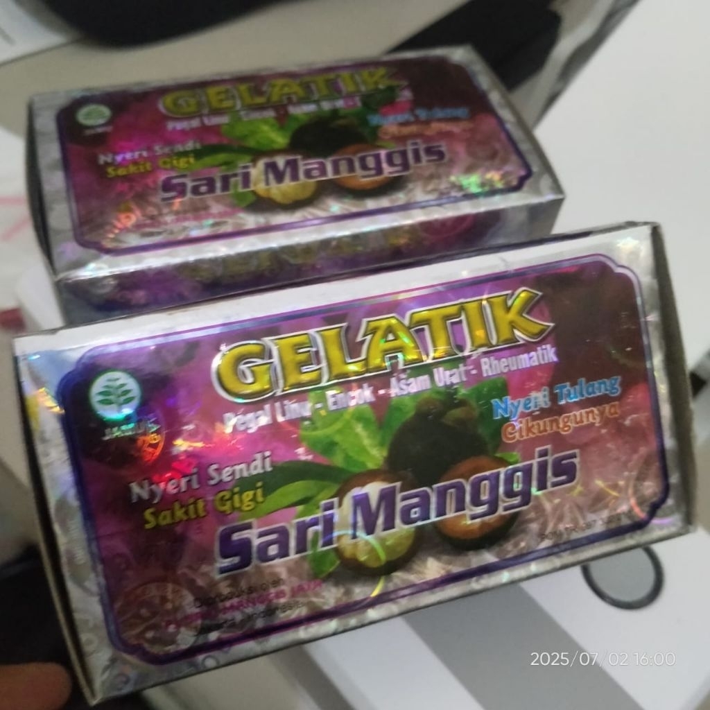 

GELATIK sari manggis kemasan baru isi 24sachet