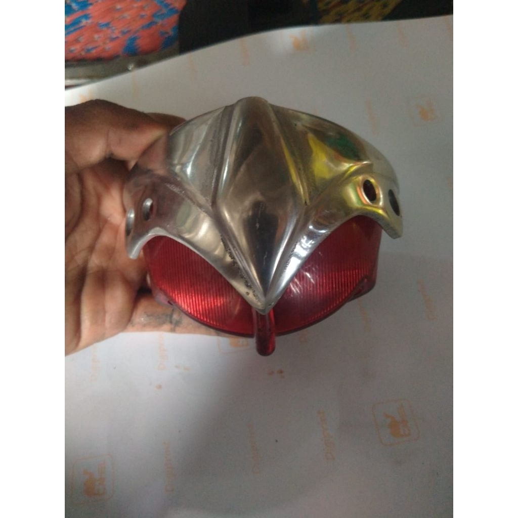 cover stoplamp almunium honda cb lampu stopan custom cover stoplamp cb