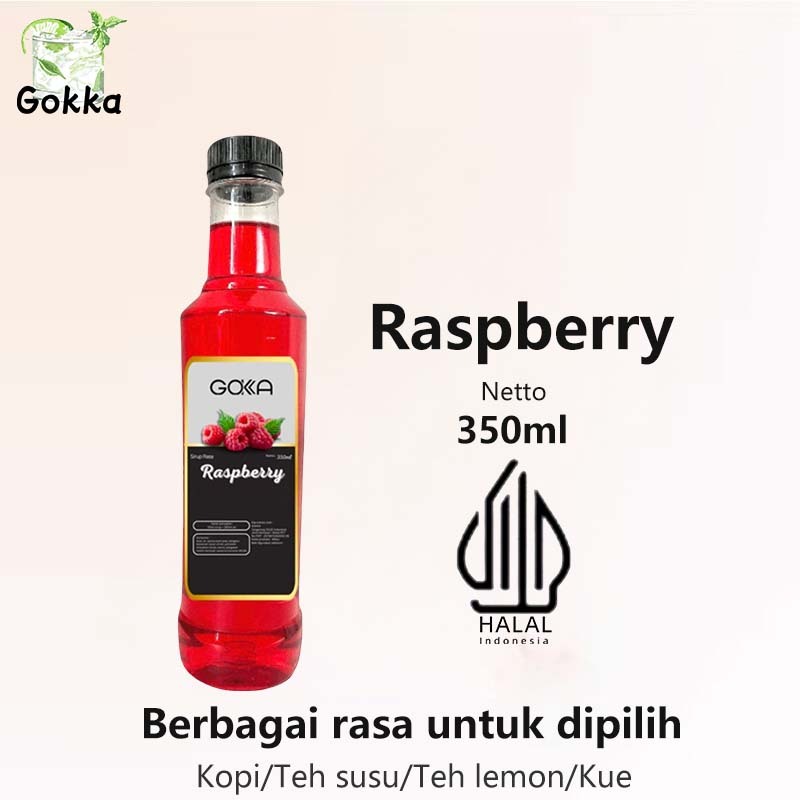

Gokka Raspberry Sirup 350ml - Delicious Raspberry Flavor Syrup / Sirup Raspberry