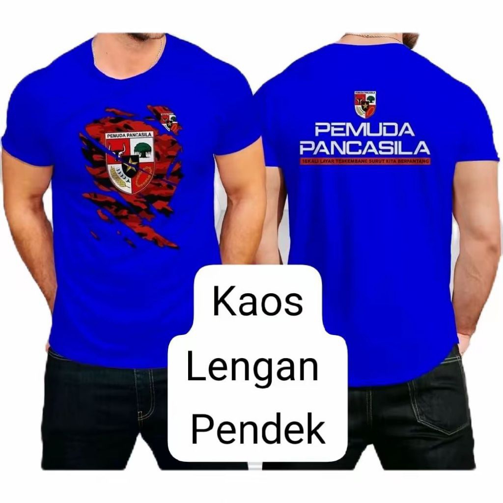 KAOS PEMUDA PANCASILA LORENG // KAOS TSHIRT LORENG PEMUDA PANCASILA // KAOS LENGAN PENDEK WARNA PEMU
