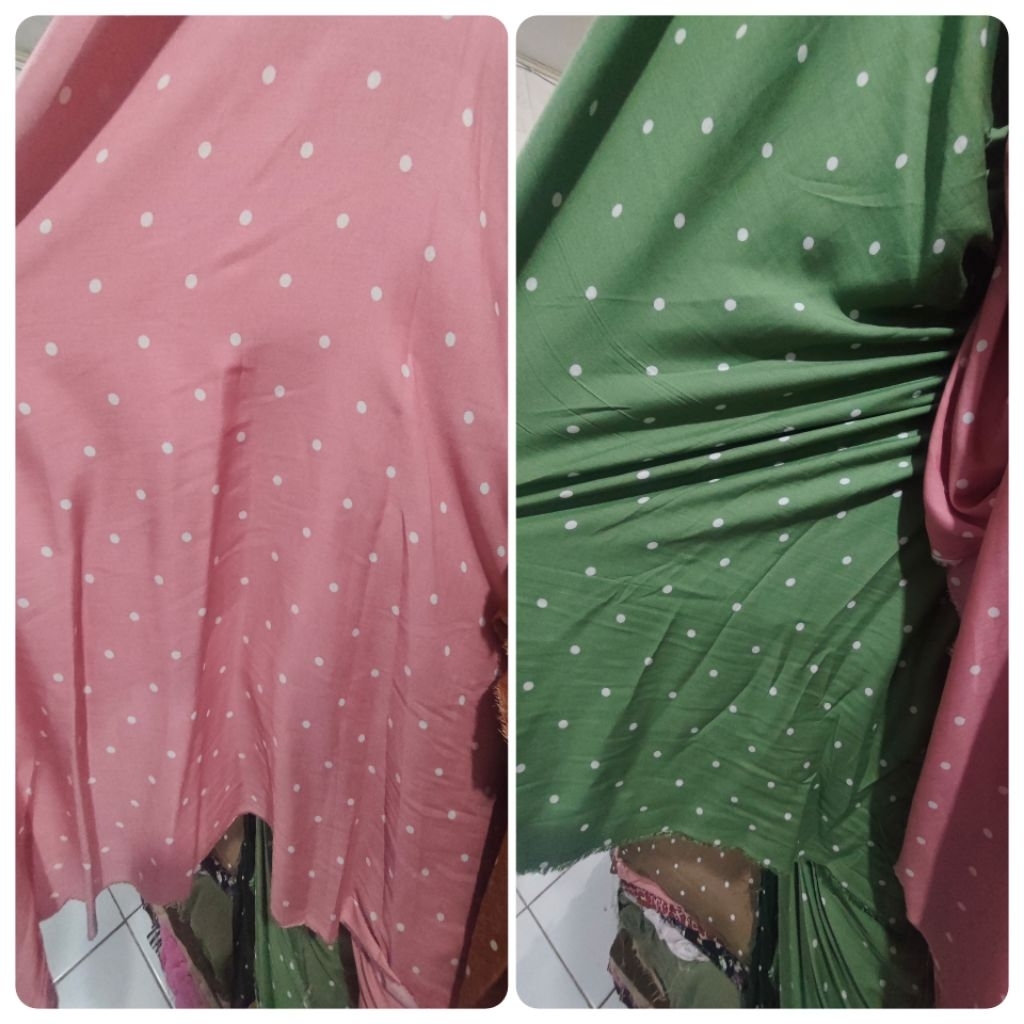 PROMO  Kain Rayon Motif Polkadot || Bahan Lembut
