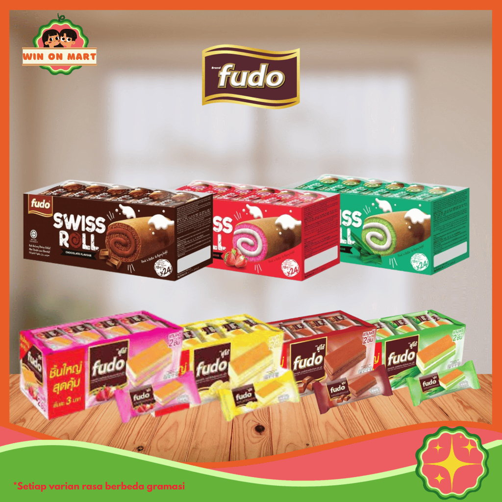 

BOLU | Fudo Layer Cake & Swiss Roll With Cream Flavour isi