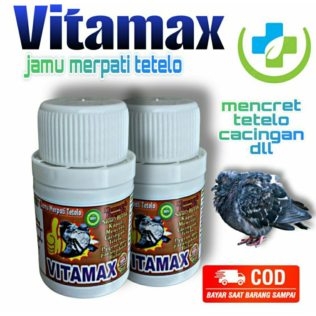 VITAMAX JAMU MERPATI TETELO ISI 100 PIL (vitamin maximal) neurobird suplement herbal ektrak gingseng