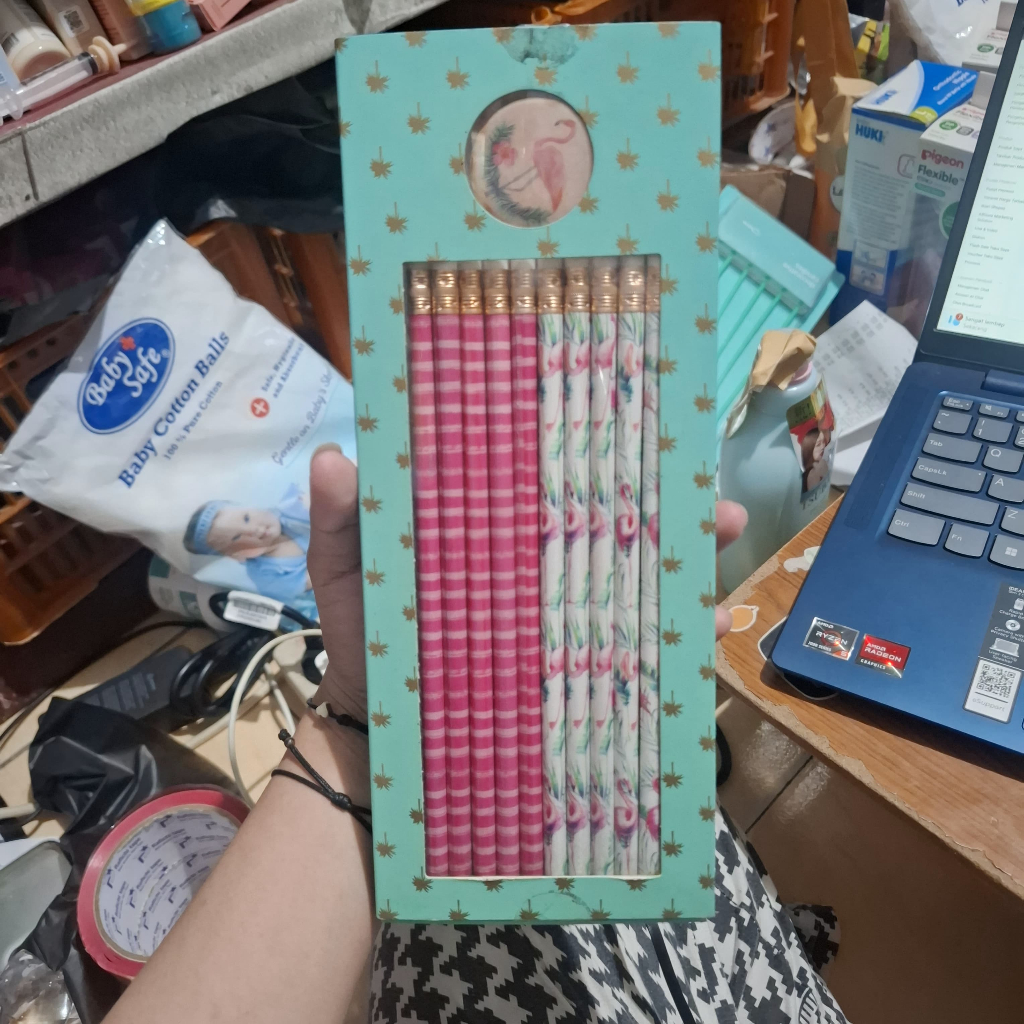 

Set Pensil 10pcs - Rautan 1pcs Motif Pink Flamingo